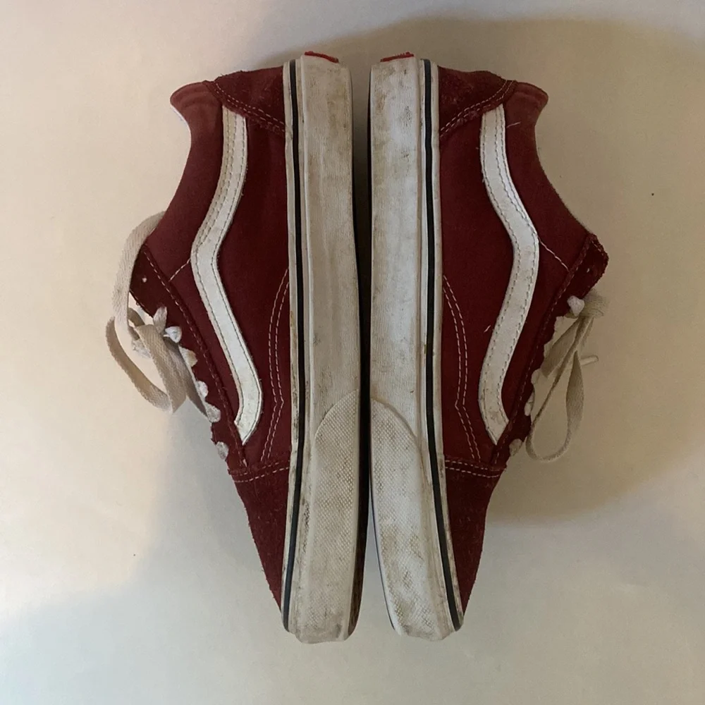 VANS Ward Lo Burgundy Suede Skater Sneakers Shoes Men 6 Women 7.5 $65 GUC